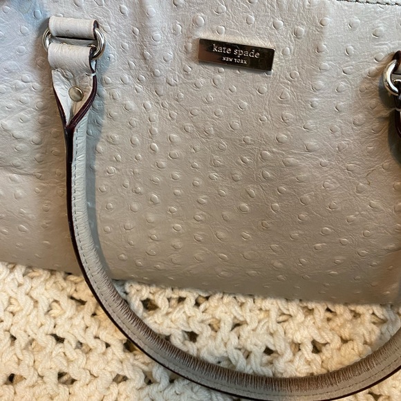 Kate Spade Bristol Drive Loden Embossed Ostrich Soft Taupe Leather Bag - Picture 5 of 16